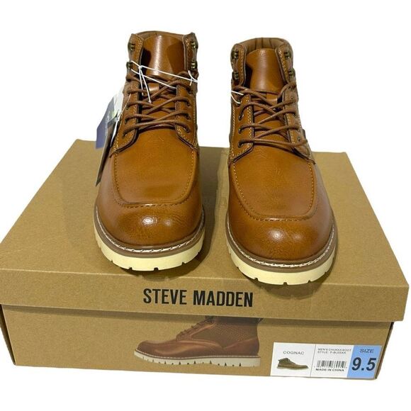 Steve Madden Men's Bleeker Boot Color Cognac Size 9.5 - Picture 11 of 15